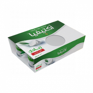 زبادي أكتيفيا سادة قليل الدسم – 150×6 غرام