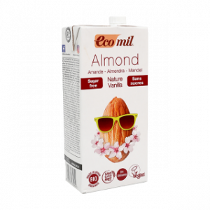 حليب لوز عضوي بالفانيلا الطبيعية بدون سكر – 1 لتر