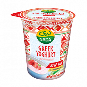 زبادي يوناني بالفراولة قليل الدسم – 360 غرام