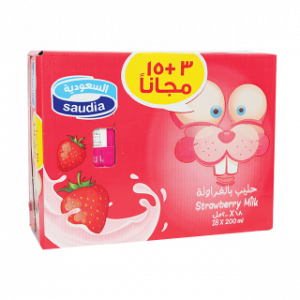 حليب بالفراولة – 18×200 مل