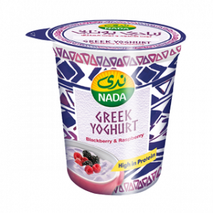 زبادي يوناني توت أسود وتوت العليق – 360 مل