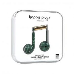 سماعة داخل الأذن سلكية Happy Plugs Earbud Plus Stylish من هابي بلجز – أخضر رخامي