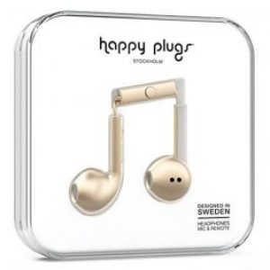 سماعة داخل الأذن سلكية Happy Plugs Earbud Plus Stylish من هابي بلجز – لون الشمبانيا