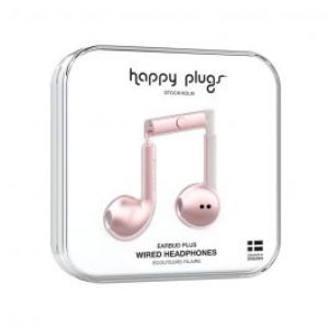 سماعة داخل الأذن سلكية Happy Plugs Earbud Plus Stylish من هابي بلجز – ذهبي وردي