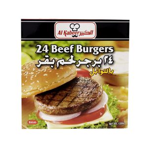 Al Kabeer Beef Burgers Spicy 24 Pcs 1200g