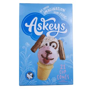 Askeys Cup Cones With Sweetner 21 Pcs