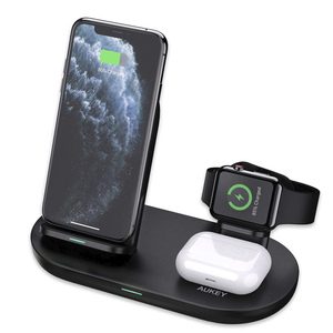Aukey LC-A3 3 in 1 AirCore Wireless Charging Station Stand Charging Dock