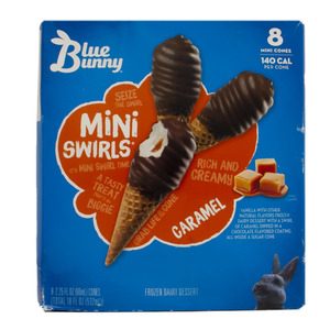 Blue Bunny Mini Swirls Caramel Cone 532ml
