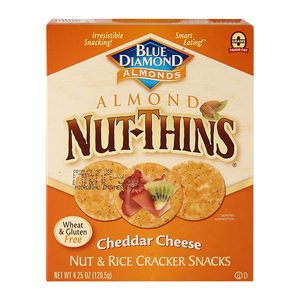 Blue Diamond Almond Nut-Thins Cheddar Cheese Nut and Rice Cracker Snacks 120g