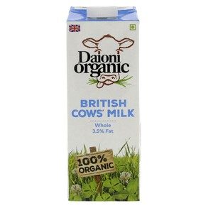 Daioni Organic British Whole Cow's Milk 1Litre