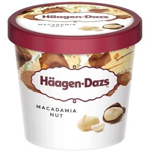 Haagen-Dazs Vanilla Flavoured Dairy Ice Cream With Macadamia Nut Brittle 100ml