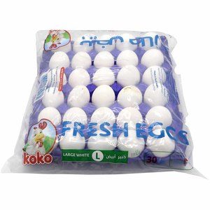 KoKo White Eggs Large 30pcs