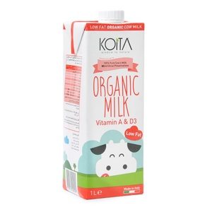 Koita Organic Milk Low Fat 1Litre