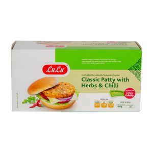 Lulu Frozen Classic Burger Patty With Herbs & Chilli 400g