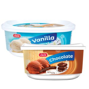 Lulu Ice Cream Vanilla 1Litre + Chocolate 500ml