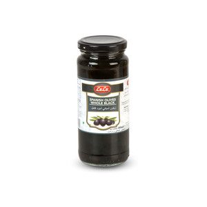 Lulu Spanish Whole Black Olives Plain 200g