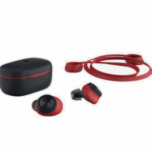 Motorola VerveBuds 200 Black/Red True Wireless Sport Earbuds with Neck Strap