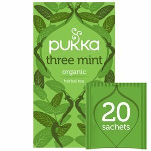 Pukka Three Mint Organic Herbal Tea with Peppermint Spearmint & Fieldmint 20 Teabags