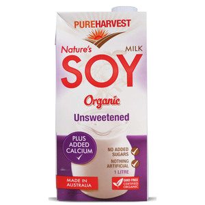 Pureharvest Organic Nature's Soy Milk Unsweetened 1Litre