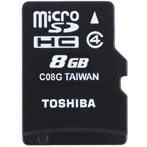 Toshiba Micro-SDHC Card With Adaptor C08GJ6A 8GB