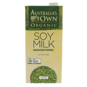 أسترالياز أون حليب الصويا العضوي غير المحلى 1 لتر