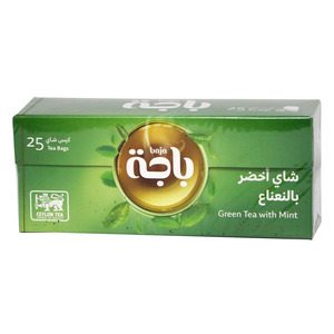 باجة شاي اخضر مع نعناع 25 حبه