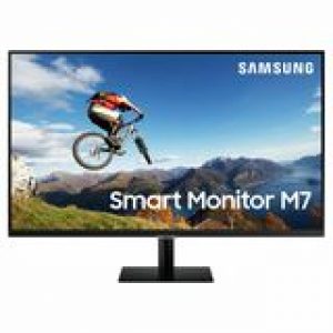 سامسونج  ام50  شاشة  27 بوصة مسطحة سوداء ذكية افعل كل شيء - فل اتش دي 1920x1080 - اسود