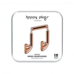 سماعات الأذن السلكية HAPPY PLUGS Deluxe من هابي بلغز - أحمر مُذهّب