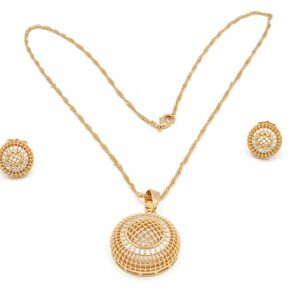 طقم مجوهرات للسيدات عقد مطل...