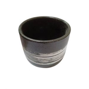 كوب قهوة فخار اسود خط ابيض, حجم 200مل ,841 – LB