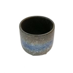 كوب قهوة فخار اسود خط ازرق ,حجم 200 مل ,843 – LB