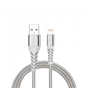 كيبل بايسل ايفون طول50 سم قماش ضد القطع اللون ابيض, CA-LK50W