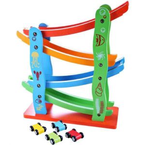 صورة لعبة انزلاق السيارات الخشبية للأطفال