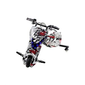 صورة ليمودو سكوتر درفت كهربائي بثلاث عجلات - أبيض / أسود