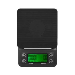 ميزان قهوة الكتروني مؤقت لون اسود, 3كيلو