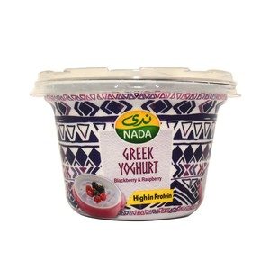 ندى زبادي يوناني بالتوت الأسود وتوت العليق 160جم