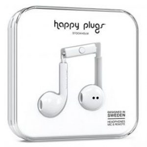 سماعة داخل الأذن سلكية Happy Plugs Earbud Plus Stylish من هابي بلجز – أبيض