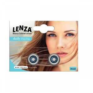 عدسات عيون لاصقة ملونة – ازرق فاتح -عيون براقة – اليومية