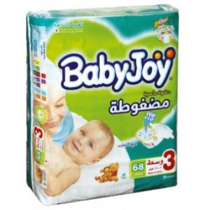 حفائظ بيبي جوي العملاق وسط 68حبه