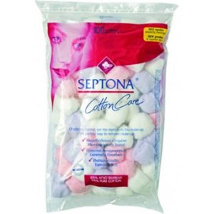 مزيل مكياج قطن ملون 100حبه