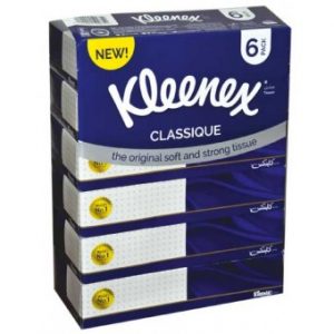 مناديل وجه كلينكس 6 * 90حبه