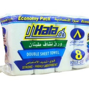 ورق مطبخ هلا مزدوج 8رول 2 لفة