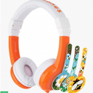 BuddyPhones - Explore Foldable Headphones with Mic - Orange
