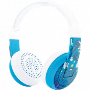 BuddyPhones - Wave Bluetooth Headphones Waterproof Robot - Blue