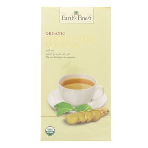 Earth's Finest Organic Green Tea With Ginger 25 pcs
