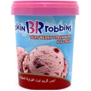 ايسكريم باسكن روبنز فراولة 500مل