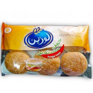 خبز لوزين برجر بالسمسم 6قطع