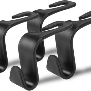 مشبك للتعليق على مسند راس كرسي السيارة من الخلف من ليف تي، لتعليق شنطة اليد والملابس والمعاطف واكياس البقالة، 4 قطع