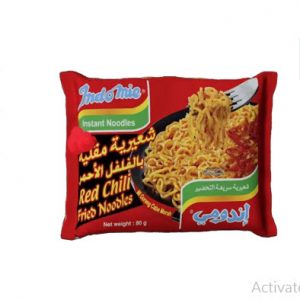 اندومي شعرية مقلية بالفلفل الأحمر