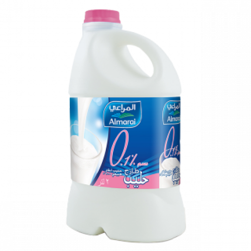 حليب أبقار طبيعي طازج 0.1% دسم – 1 لتر